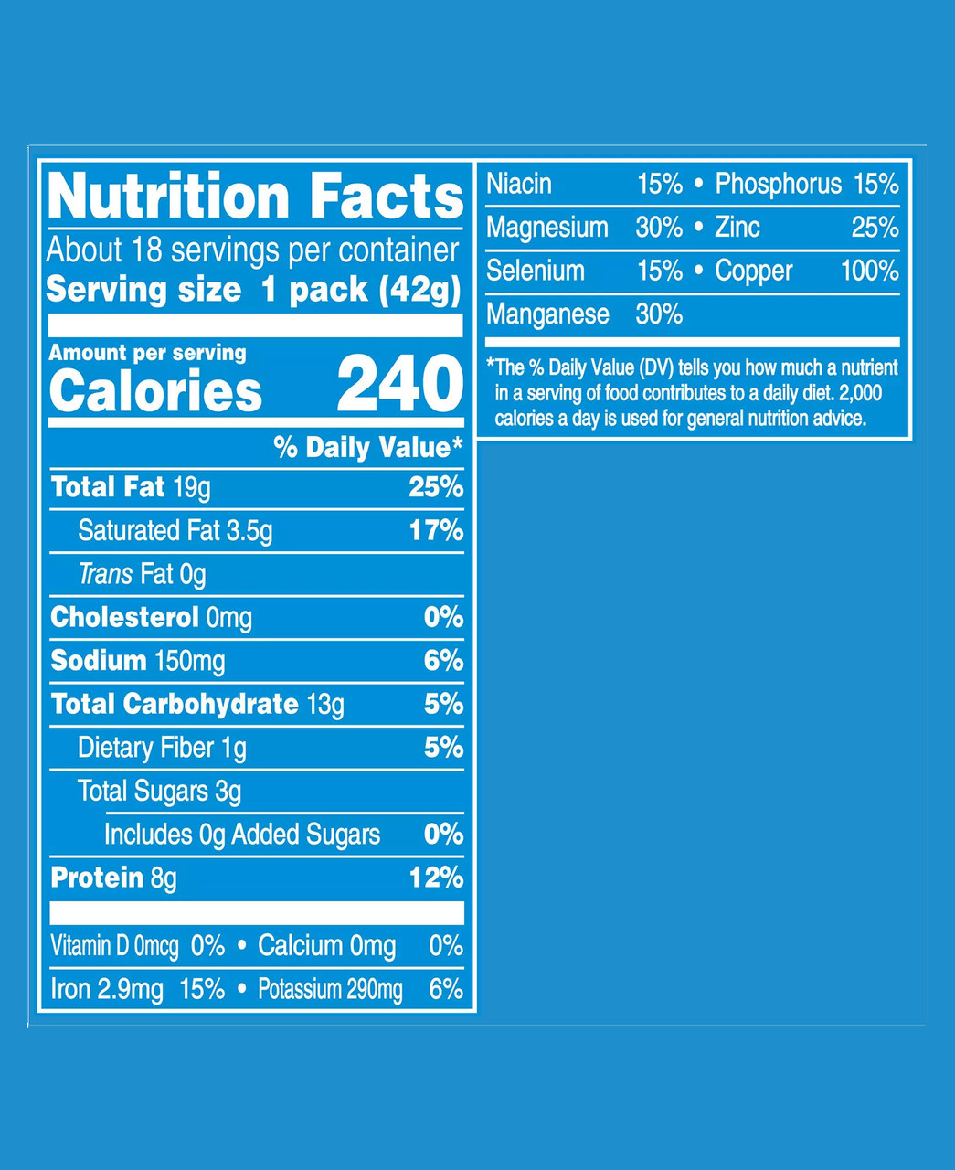 Planters Salted Cashews, 1.5 Oz Pack, 18 Packs per Box