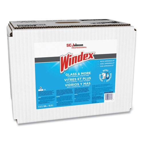 Windex® Glass Cleaner with AmmoniaD®, 5gal BaginBox Dispenser