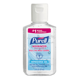 Advanced Refreshing Gel Hand Sanitizer, Clean Scent, 2 Oz, Flip-cap Bottle, 24/carton