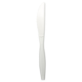 Heavyweight Polypropylene Cutlery, Knife, White, 1000/carton