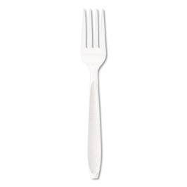 Dart® Impress Heavyweight Full-Length Polystyrene Cutlery, Fork, White, 1000/Carton