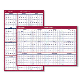 At-A-Glance® Erasable Vertical/Horizontal Wall Planner, 32 x 48, White/Blue/Red Sheets, 12-Month (Jan to Dec): 2023, Pack of 1