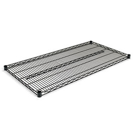 Alera® Industrial Wire Shelving Extra Wire Shelves, 48w x 24d, Black, 2 Shelves/Carton