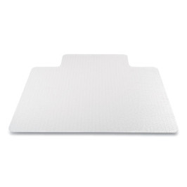 Deflecto® Antimicrobial Chair Mat, Medium Pile Carpet, 48 X 36, Lipped, Clear, 1 Each/Carton