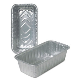 Durable Packaging Aluminum Loaf Pans, 2 lb, 8.69 x4.56 x 2.38, 500/Carton