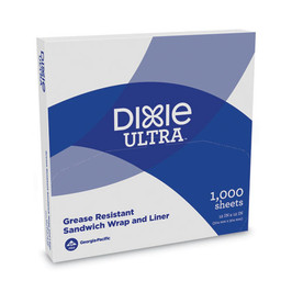 Dixie® All-Purpose Food Wrap, Dry Wax Paper, 12 x 12, White, 1,000/Carton