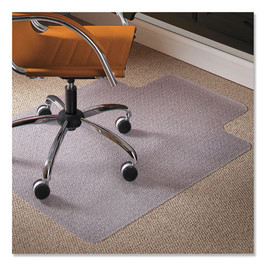 ES Robbins® Natural Origins Chair Mat with Lip For Carpet, 45 x 53, Clear, 1 Each/Carton