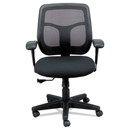 Eurotech Apollo Mid-Back Mesh Chair, 18.1" to 21.7" Seat Height, Black, 1 Each/Carton