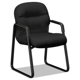 HON® Pillow-Soft 2090 Series Guest Arm Chair, 23.25" x 28" x 36", Black, 1/Carton