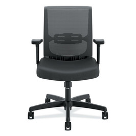 HON® Convergence Mid-back Task Chair, Swivel-tilt, Supports Up to 275 lb, 15.75"to 20.13" Seat Height, Black, 1/Carton