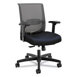 HON® Convergence Mid-back Task Chair, Synchro-tilt And Seat Glide, Supports Up to 275 lb, Navy Seat, Black Back/Base, 1/Carton