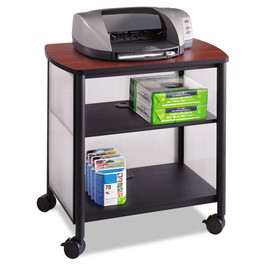 Safco® Impromptu Machine Stand, One-shelf, 26.25w x 21d x 26.5h, Black/Cherry, 1 Each/Carton