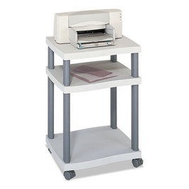 Safco® Wave Design Printer Stand, Three-shelf, 20w x 17.5d x 29.25h, Charcoal Gray, 1 Each/Carton