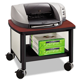 Safco® Impromptu Under Table Printer Stand, 20.5w x 16.5d x 14.5h, Black/Cherry, 1 Each/Carton