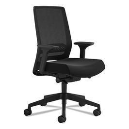 Safco® Medina Deluxe Task Chair, Supports Up to 275 lb, 18" to 22" Seat Height, Black, Pack of 1