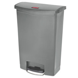 Rubbermaid® Slim Jim Resin Step-on Container, Front Step Style, Gray, 24 gal (Quantity 1)