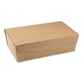 Pactiv EarthChoice Onebox Paper Box, 77 Oz, 9 x 4.85 x 2.7, Kraft, 162/Carton