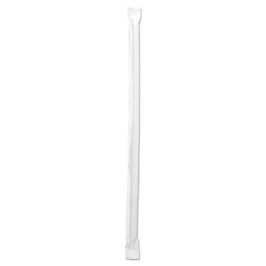 Boardwalk® Wrapped Jumbo Straws, 7.75", Polypropylene, Clear, 12,000/Carton