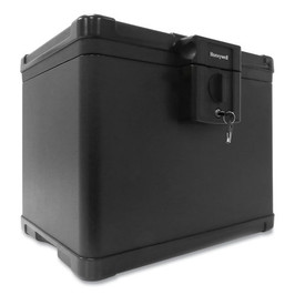 Honeywell Molded Fire and Water File Chest, 16 x 12.6 x 13, 0.6 cu ft, Black, 1 Each/Carton