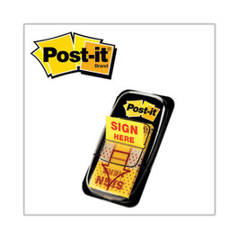 Post-it Flags  Arrow Message 1 Page Flags, Sign Here, Yellow