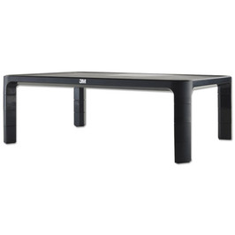3M™ Adjustable Monitor Stand, 16" X 12" X 1.75" To 5.5", Black, Supports 20 Lbs