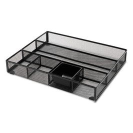 Universal® Metal Mesh Drawer Organizer, 15 x 11.88 x 2.5, Black (Pack of 1)