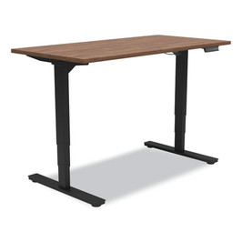 Union & Scale™ Essentials Electric Sit-stand Desk, 55.1" x 27.5" x 25.9" To 51.5", Espresso/Black, 1 Each/Carton