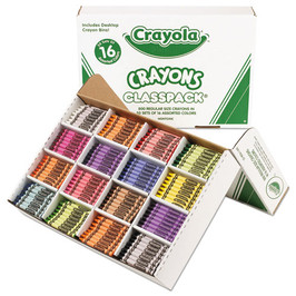 Classpack Regular Crayons, Assorted, 13 Caddies, 832/box