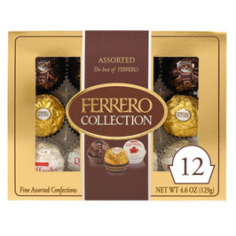 Ferrero Collections Fine Assorted Confections, 4.6 Oz (12 Boxes)