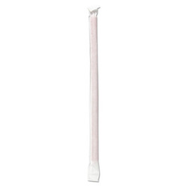 Boardwalk Wrapped Giant Straws, 10.25", Polypropylene, Clear, 1,000/Carton