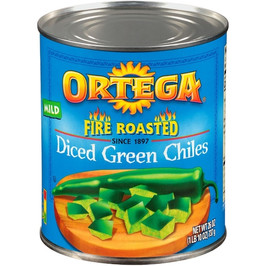 Ortega Diced Green Chiles, 26 Ounce Cans - 12 Per Case