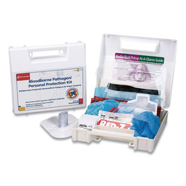 Bloodborne Pathogen & Personal Protection Kit w/ Microshield, 26 Pieces, Plastic Case