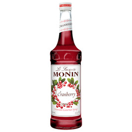 Monin Glass Cranberry Flavor Syrup, 750 ml, 12 Per Case