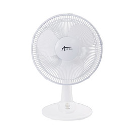 Alera 12" 3-speed Oscillating Desk Fan, Plastic, White