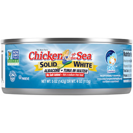 Chicken Of The Sea Low Sodium, Solid Albacore Tuna In Water, 5 Ounces, 24 Per Case