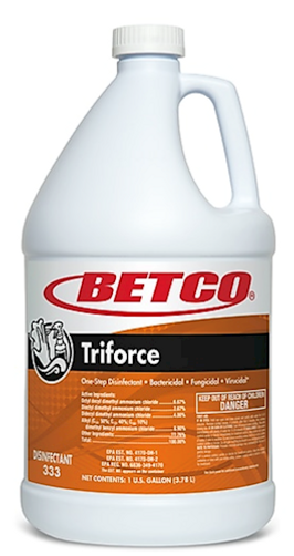 Betco Triforce Disinfectant Liquid Bottle, Fresh, 128 oz./Bottle, 4 Bottles Per Carton
