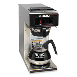 BUNN VP17-1, 12-Cup Commercial Pourover Coffee Brewer, Stainless Steel/Black