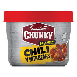 Campbell's Chunky Chili With Beans, 15.25 Oz Bowl, 8/carton