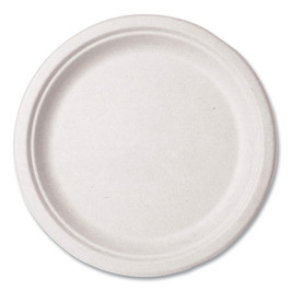 Vegware Molded Fiber Tableware, Plate, 10" Diameter, White, 500/carton