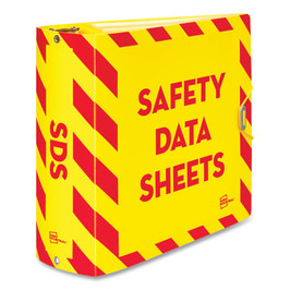 Avery Ultraduty Safety Data Sheet Binder Bundle, 3 Rings, 3" Capacity, 11 X 8.5, Yellow/Red