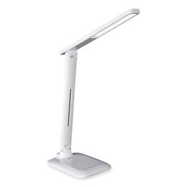 OttLite Wellness Series Slimline LED Desk Lamp, 5" To 20.25" High, White