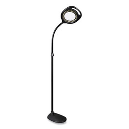 V-Light 2-in-1 LED Magnifier Floor And Table Light, 39.5" High, Black