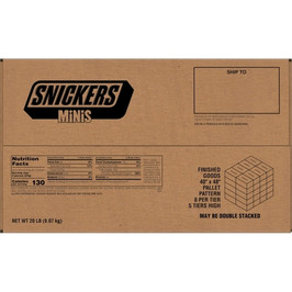 Snickers Miniature Candy Bar, 20 Pounds