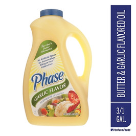Phase Garlic Flavored Vegetable Oil With Artificial Butter Flavor, 1 Gallon, 3 Per Case
