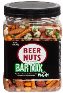 Beer Nuts Nuts Bar Mix With Wasabi, 12 Ounces, 6 Per Case