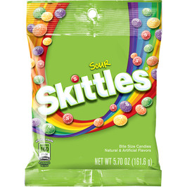 Skittles Sour Candy, 5.7 Ounces, 12 Per Case