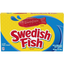 Swedish Fish Red Gummy Candy, 3.1 Ounce, 12 Per Case