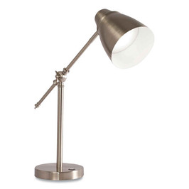OttLite Wellness Series Harmonize LED Desk Lamp, 5" To 19" High, Silver