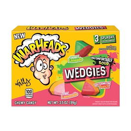 Warheads Wedgies Theater Box, 3.5 Ounce, 12 Per Case