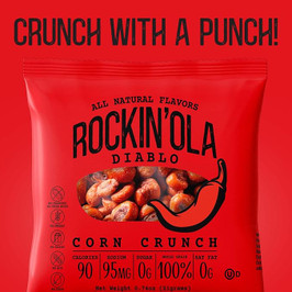 Rockin ola Diablo Corn Crunch, 0.74 Ounce, 250 Per Case